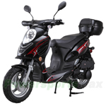 MC-G010 50cc Moped Scooter with LED Light! 12" Wheels! Electric/Kick Start! Rear Trunk!