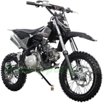 X-PRO X26 125cc Dirt Bike with 4-Speed Manual Transmission, Kick Start, Big 14"/12" Tires! Cradle Type Steel Tube Frame!