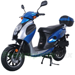 Fully Assembled and Tested! MC-T33 150cc Moped Scooter with Sports Style, 12" Wheels! Electric/Kick Start! Rear Trunk!