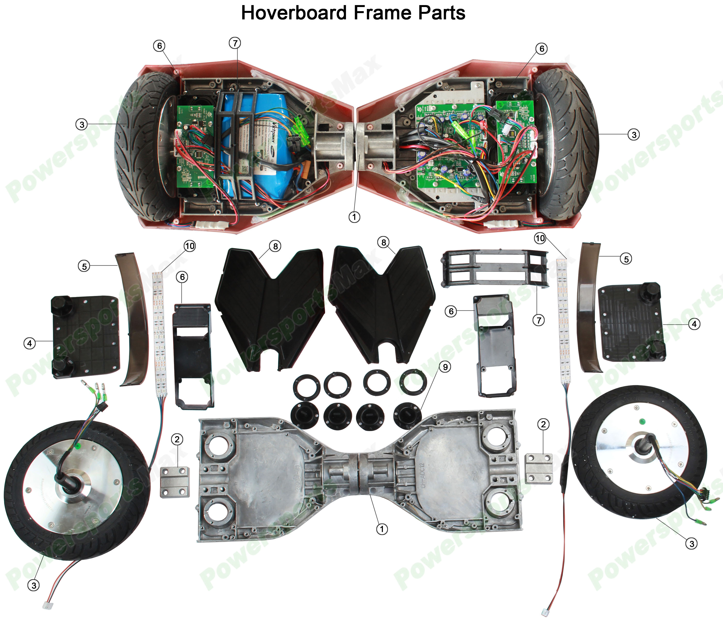 6.5'' hoverboard frame Hoverboard Parts